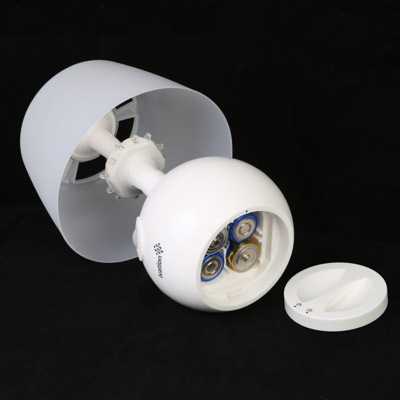 Ivation 12-LED Battery Operated Motion Sensing Table Lamp - Dual Color Range - Available Settings Include Manual & Automatic Motion & Light Sensing, White - Image 5